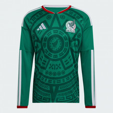 adidas Men's Mexico Home Long Sleeve Jersey 26/27 - Green