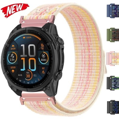 Quick Fit Nylon Strap Band For Garmin Fenix 8 7 7X Sapphire 6 6X Pro 5X Plus 3HR