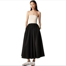 J crew Strapless colorblock mixy dress Small Ivory Black