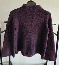 Ann Taylor Knit Pullover Sweater Purple Burgundy Mock Neck Long Sleeve Women S