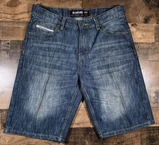 Vintage Y2K Ecko Unltd Baggy Jean Shorts Jorts Men's 34 Blue Grunge Rhino