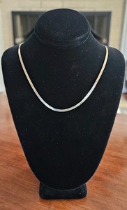 14kt P N/C Stanped: 24"x2mm Yellow Gold Herringbone Necklace - 5.79 Grams-Tested