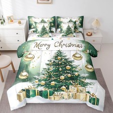 Christmas Tree Bedding Set Xmas Holiday Bed in A Bag with Sheets Gift for Boy...