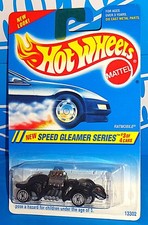 Hot Wheels 1995 Speed Gleamer Series #315 Ratmobile Black w UHs Brown Back Board