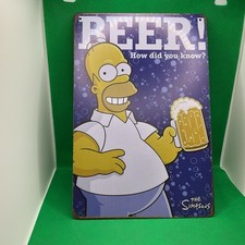 Duff Beer-Homer from The Simpsons- Metal Sign for Bar/Man Cave/Garage/Game Room Duff Beer-Homer from The Simpsons- Metal Sign for Bar/Man Cave/Garage/Game Room