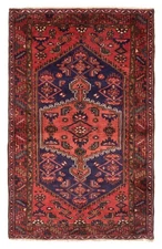 4'2" x 6'11" Traditional Vintage Hand Knotted Oriental Carpet Wool Area Rug