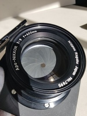 Apo-Nikkor 1:9 F=600 mm Lens Nippon on its Board. A+++ Condition. Read!