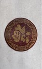 Vintage Chinese Red Decorative Round Drink Coaster Set With Wooden Box — photo 9