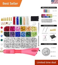 Bedazzler Kit with Rhinestones Hotfix Applicator Tool with 3400 Pcs Hot Fix R...