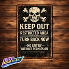 Abandon All Hope Pirate Vintage Tin Sign for Bar Wall Decor