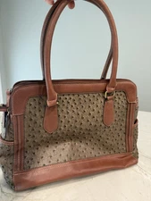 Faux Leather Shoulder Bag Tote Multi purpose bag dual handles 13" by 10.5" by 5"