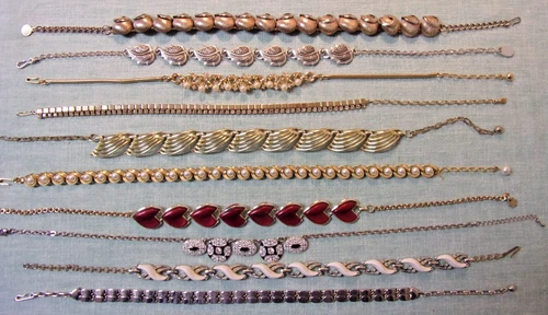10 Vintage Mixed Lot Costume Jewelry Necklaces 16"-19" Long NICE
