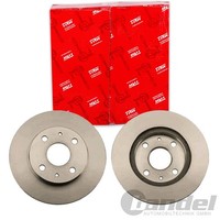 2X TRW Bremsscheiben 234Mm BelÜFtet Vorne Passend FÜR Daihatsu Cuore Move