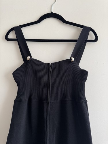 £3,250 Auth Chanel Black Knit Zip Dress, Chanel CC Pearl Buttons Dress, UK 14 - Picture 12 of 24