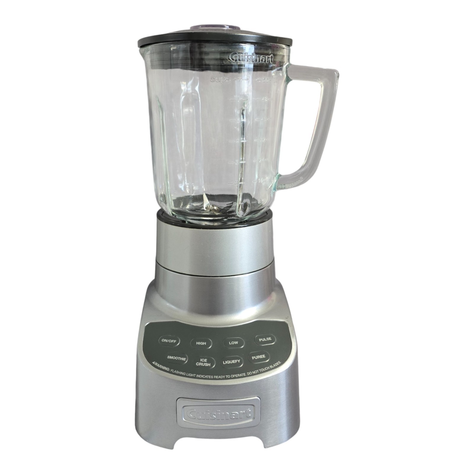TESTED & WORKS! Cuisinart Power Edge Blender CP-1400PC Silver w/ Glass Jar