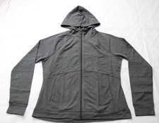 Tek Gear Women's Essential Zip-Up Hooded Jacket CN6 Ink Heather Large NWT