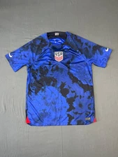 Nike USMNT Soccer Jersey Mens L Blue Tie Dyed US National Team Away Dri Fit