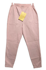Vtg Denim Co. L Pants Pink Pull On High Waist Tapered Stretch Mom Granny Style