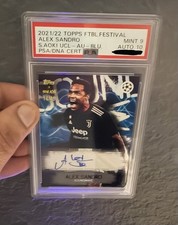 Steve Aoki Topps Football Festival Alex Sandro UCL -AU-BLU Soundwave Psa9 Auto10
