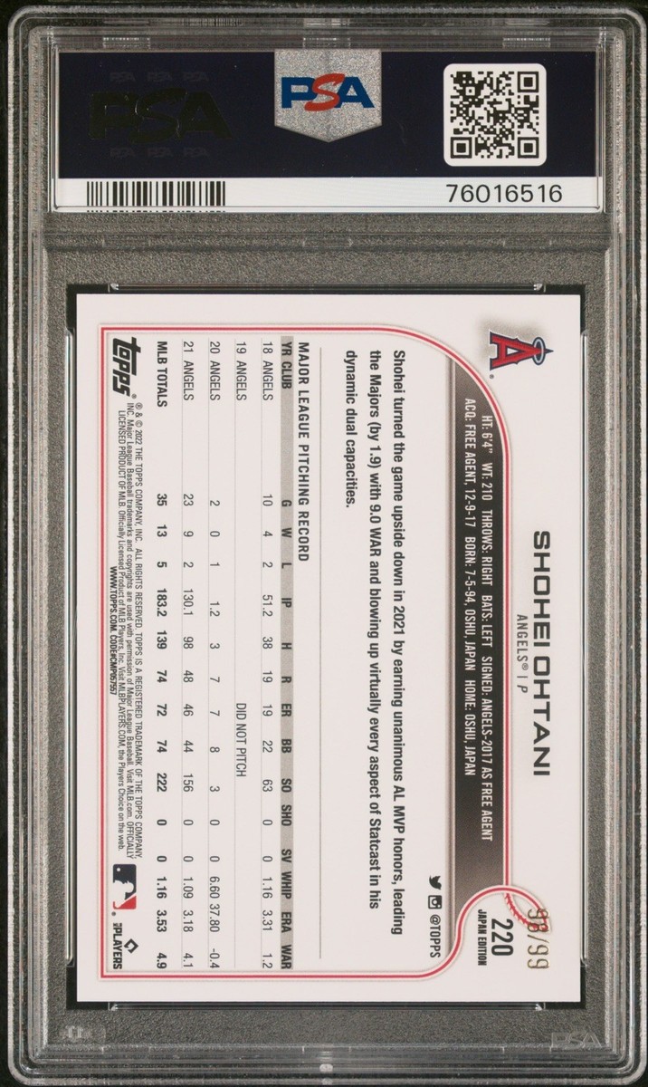 RARE Shohei Ohtani Cherry Blossom 2022 Topps Japan Edition 220