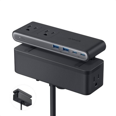 Anker Nano Power Strip, Desk Clamp 1500J Surge Protector, 5ft Extension Cord,70W