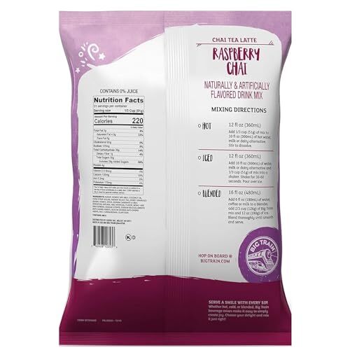 Big Train Raspberry Chai Tea Latte Beverage Mix, 3.5 Pound (Pack Of 1 ...