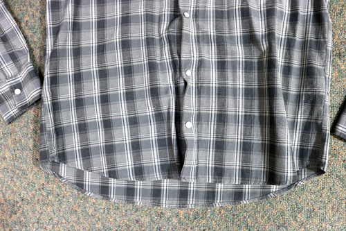 Collezione Men's Size Small Pearl Snap Gray Plaid Western Shirt Embroidered - Picture 4 of 14