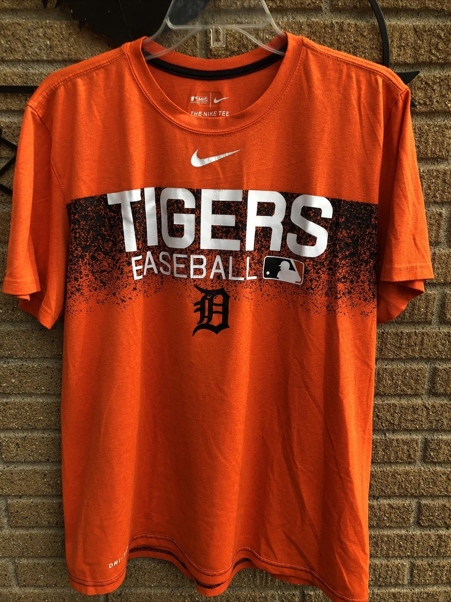 Nike Detroit Tigers Baseball Tee T Shirt Large Authentic Apparel