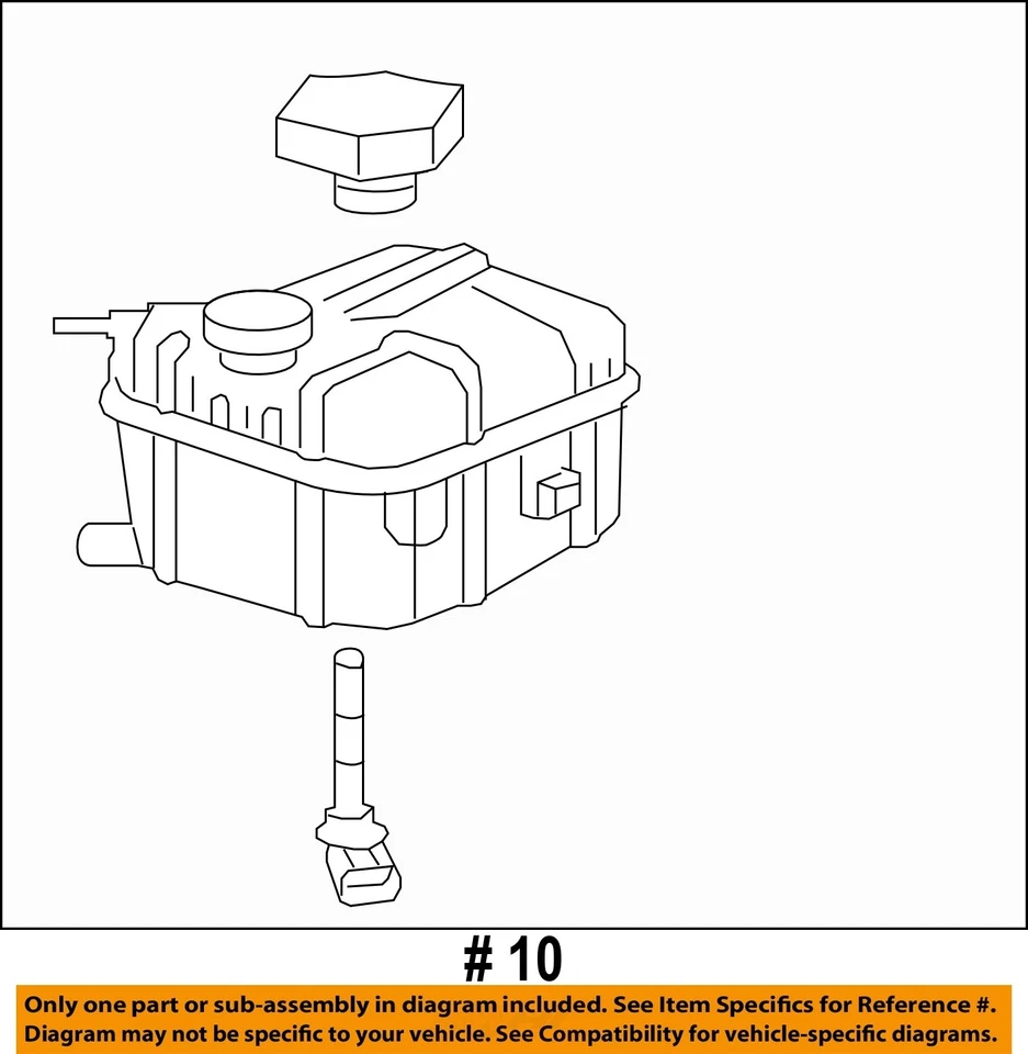 Used Engine Coolant Reservoir fits: 2014 Chevrolet Malibu Grade A Foto 4 de 4