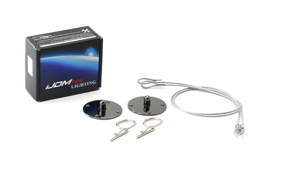 Universal 2.5" Gun Metal Aluminum Hood Pin Appearance Kit For Any Car Truck SUV - image 2 of 4