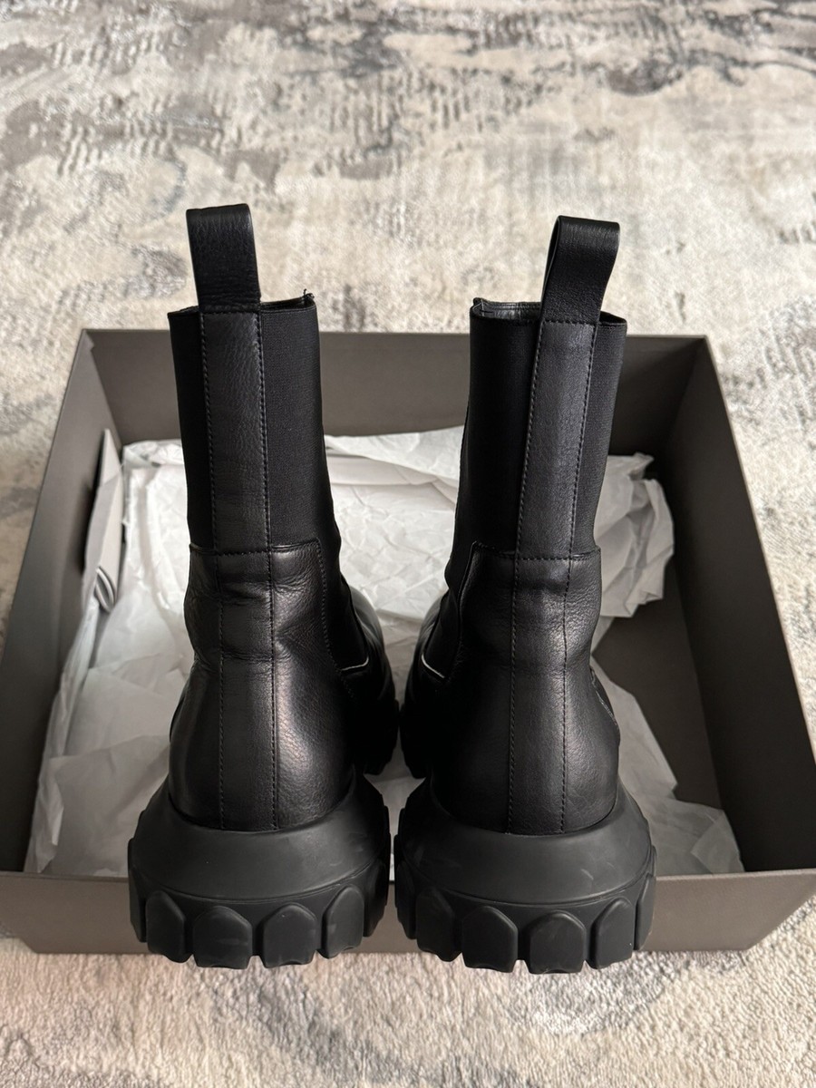 Rick Owens Beetle Bozo Tractor Leather Chelsea Boots | eBay Rick Owens Beetle Bozo Tractor Leather Chelsea Boots | eBay