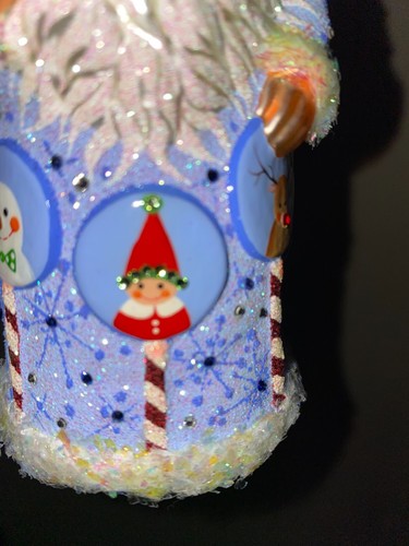Patricia Breen Santa Blue Glittered Jeweled RARE (ToteTT) - Picture 7 of 12