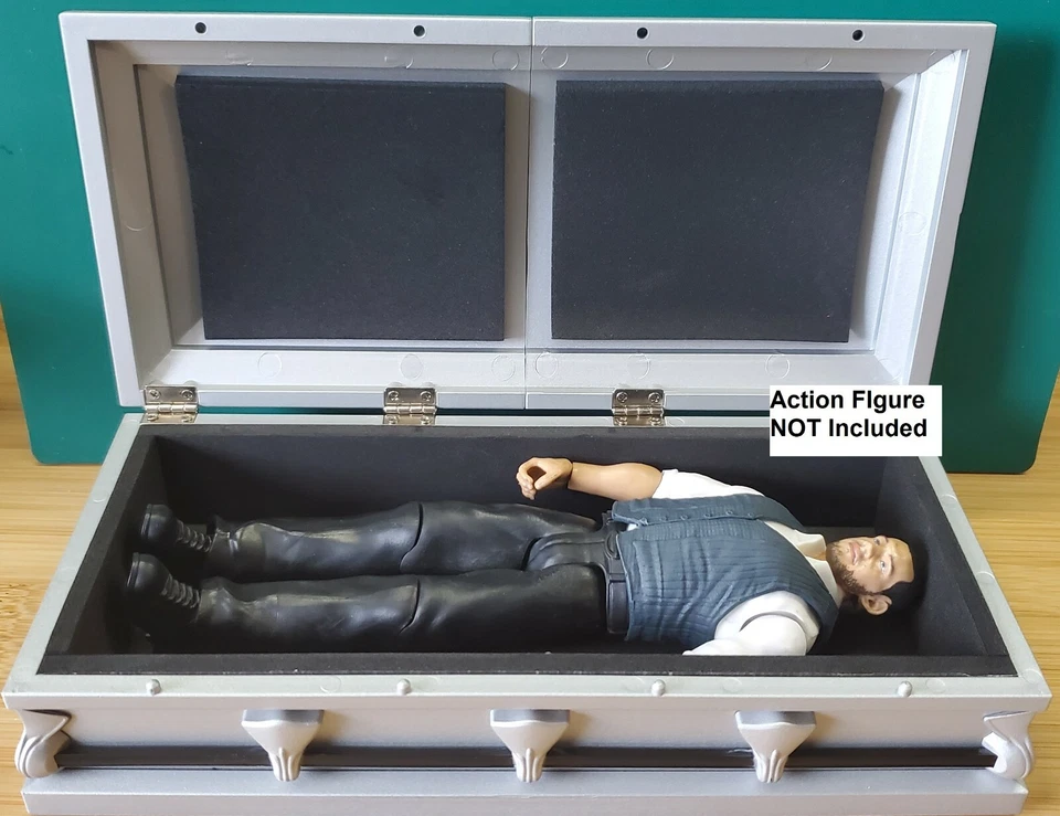 RC 1/10 Scale Coffin Casket Funeral Scratch & Dent Silver Mini Accessories - Image 4 of 4