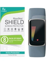 (8-Pack) Fitbit Charge 5 RinoSkin Shield Screen Protector RinoGear