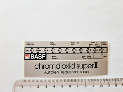 CHROME DIOXIDE ADHESIVE SUPER II BASF STICKER STICKER VINTAGE 80s