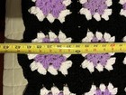Vintage Handmade Granny Square Afghan Crochet Blanket Throw 42x78 70s80s 3color — photo 6