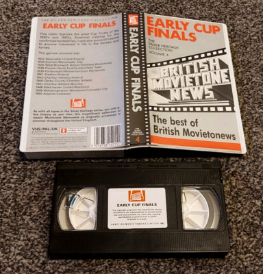 EARLY FA CUP FINALS THE SILVER HERITAGE COLLECTION VOL 4 FOOTBALL PAL VHS VIDEO