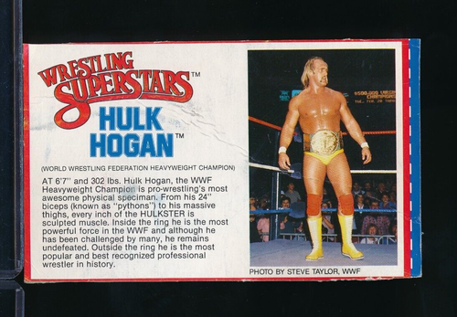 1985 LJN WWF Wrestling Superstars Card Hulk Hogan hand cut GD great 4 ttm - Bild 1 von 2