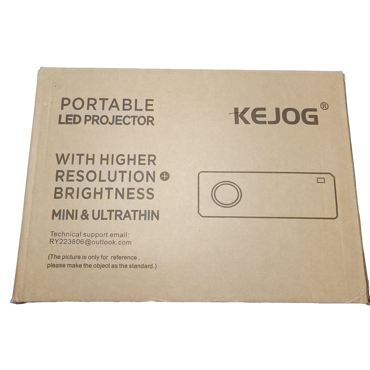 Kejog Portable 1080P LED Projector 2024 for iOS/Android/HDMI/USB BT Connect