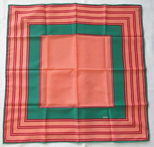 Vintage Robinson Golluber Square Green Coral 26" Scarf