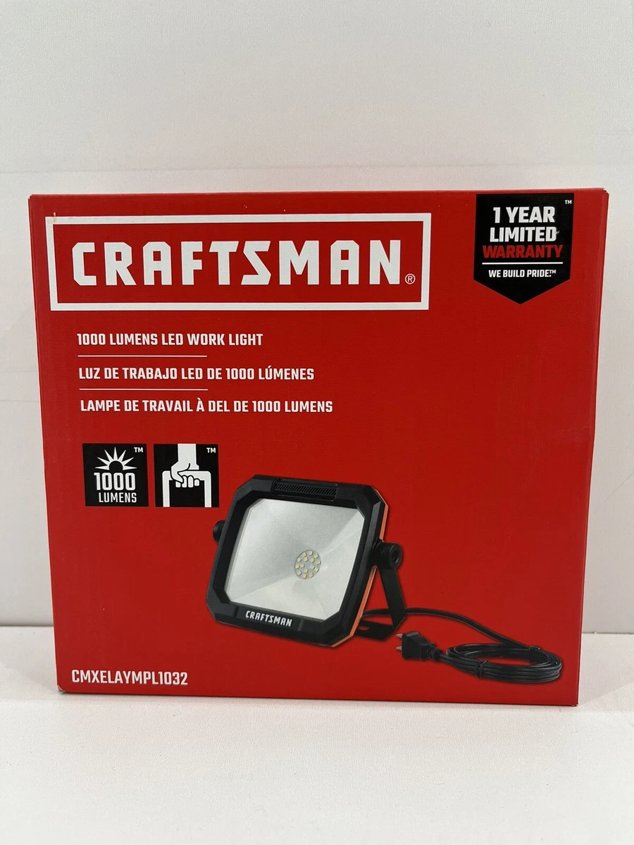 Craftsman 1000 Lumens 12 Watts LED Work Light Cmxelaympl1032 120v