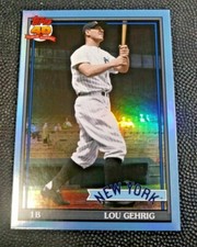 2021 Topps Archives Lou Gehrig 17/25 Blue Foil NY Yankees baseball HOF