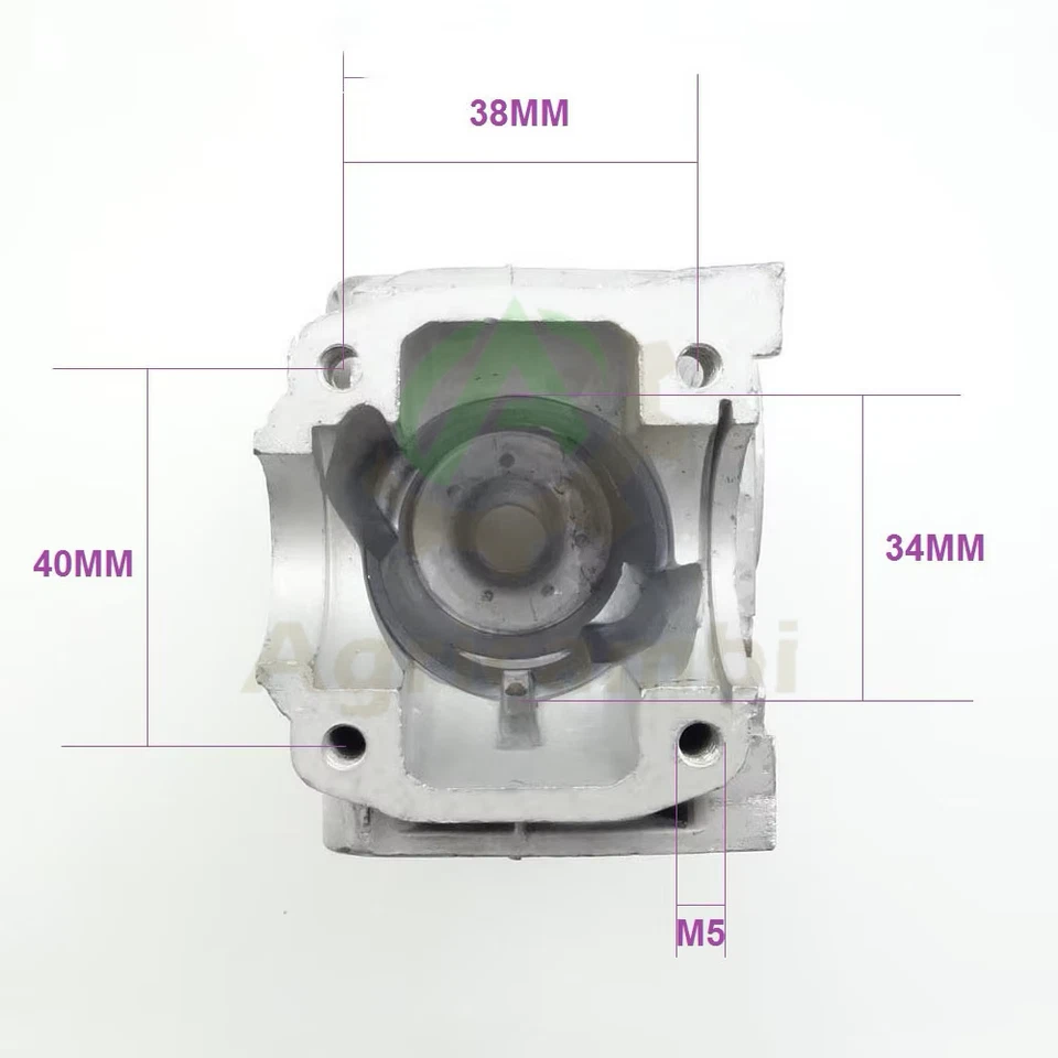 Cilindro pistone motosega 25 da pota Vigor Hyundai Valex Alpina AMA Einhell - Immagine 2 di 4