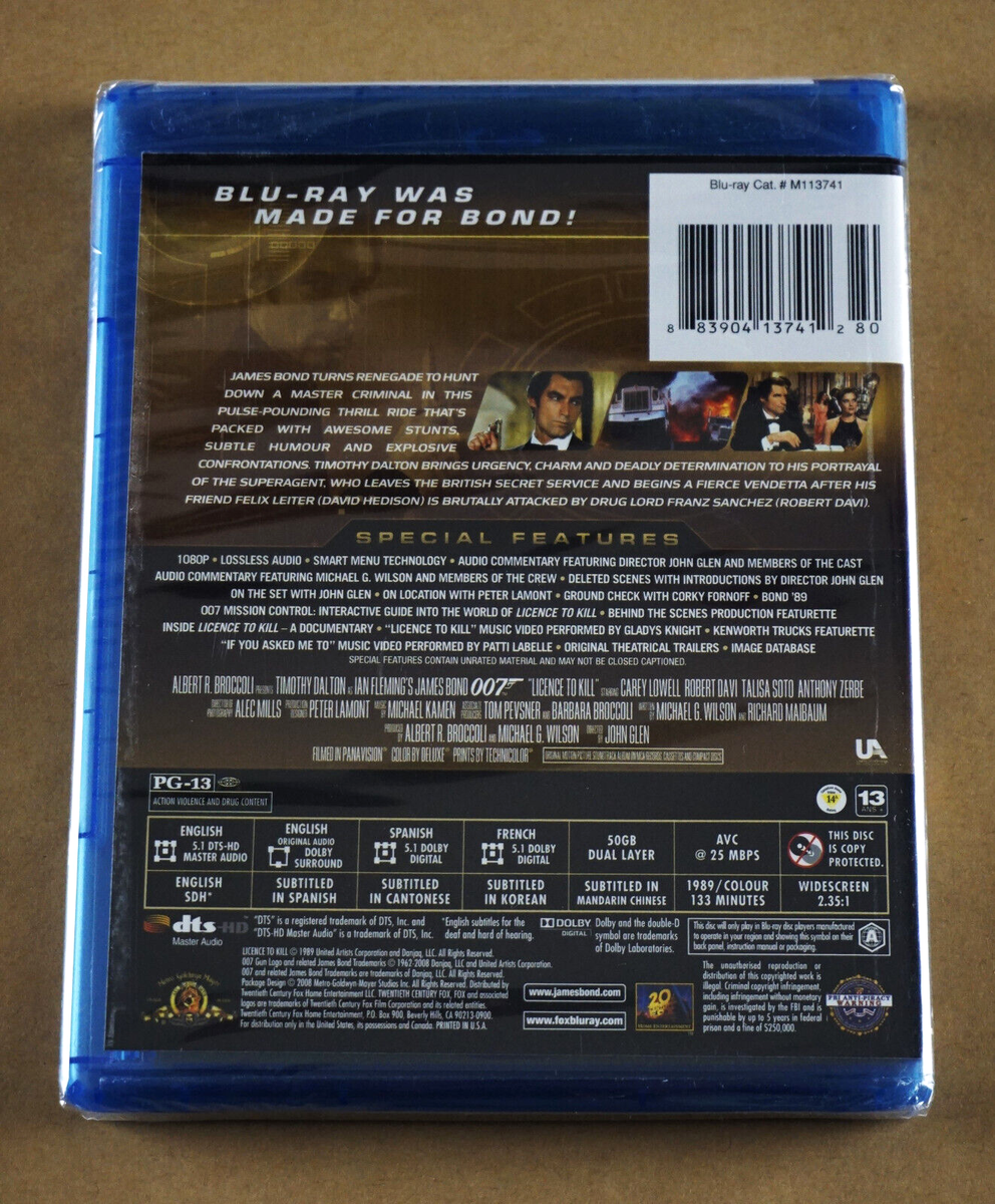 Licence to Kill (Blu-ray Disc, 1989, 2008) Timothy Dalton 007