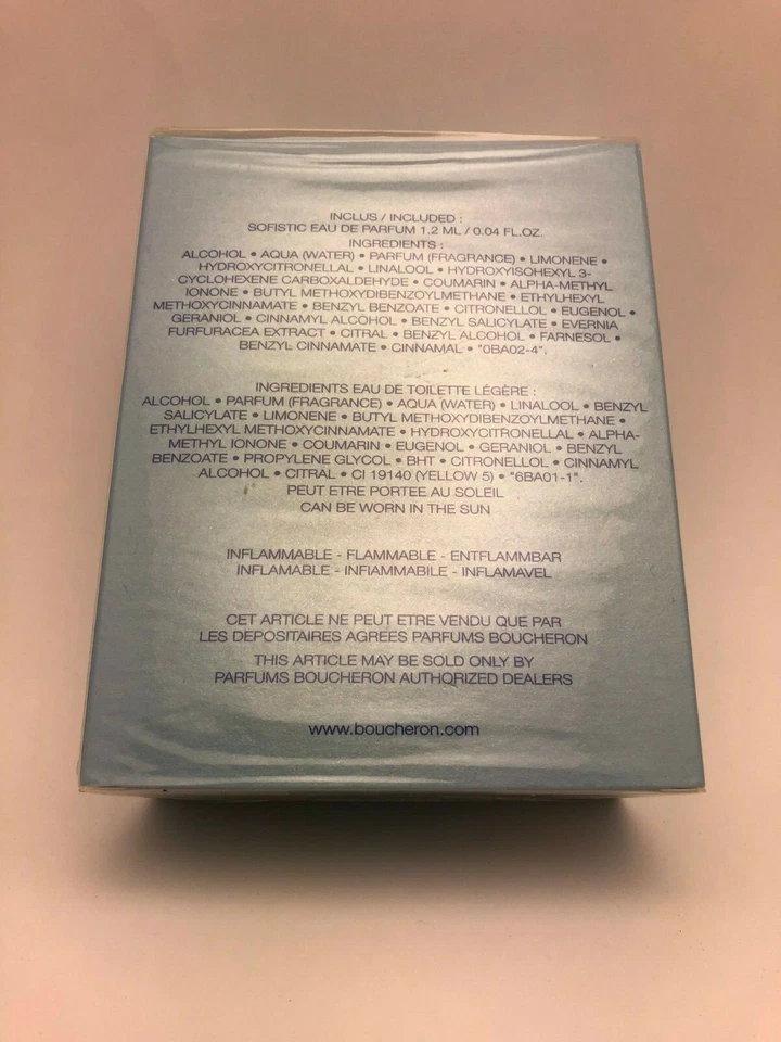 BOUCHERON EAU LEGERE EDICIÓN LIMITADA EAU DE TOILETTE 3,3 FL. OZ/100 ml sin plástico Foto 3 de 3