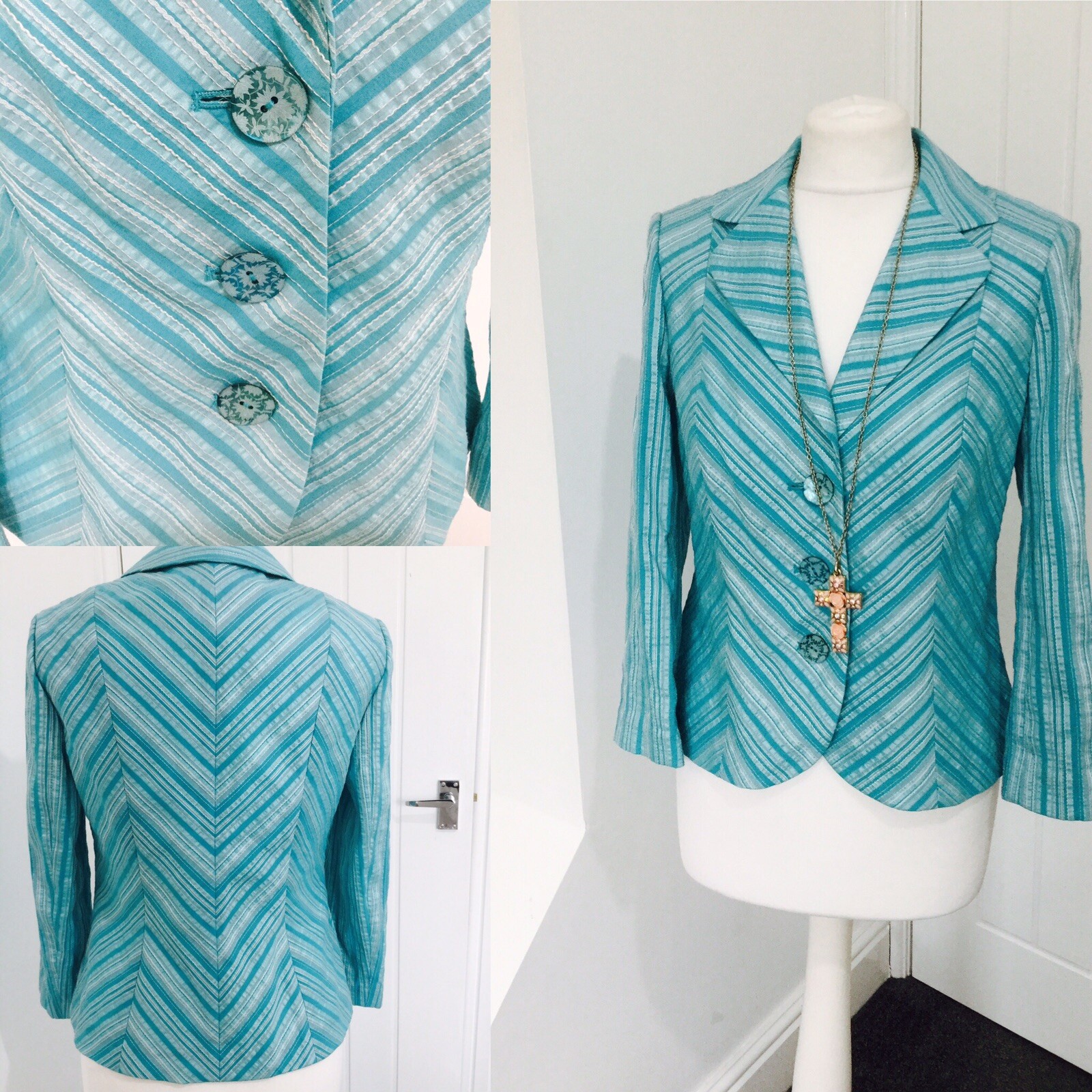 CC Petite Turquoise Stripe Lightweight 