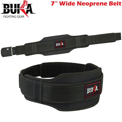 BUKA 7'' Weight Lifting Back Support Belt Gym Fitness Power Bodybuilding Workout
