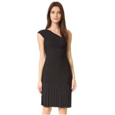 herve leger black fringe dress Hervé Léger // Black Fringe Maxi Dress – VSP Consignment main image 1