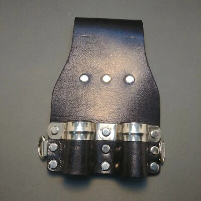 Twisted Bay Leather Spanner Pouch Tool Belt Double Frog With Tool Lanyard Anchor