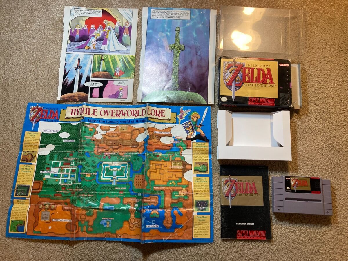 Zelda Link to the Past Super Nintendo SNES Game Complete CIB w/ Map + Tips